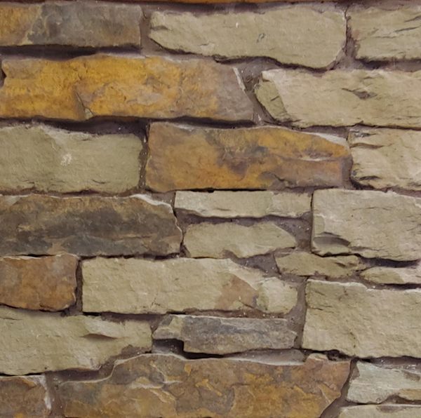 Peterborough Fence Wall - Earth Tone Blend Thin Stone Veneer - Corners