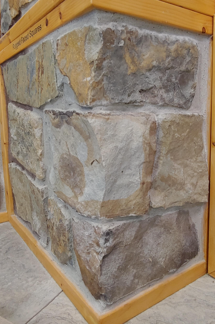 Rugged Faced Squares - Earth Tone - Full Bed Building Stone