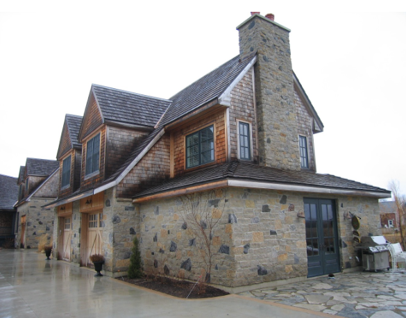 Harvest Gold Ledgerock with Squares and Recs, and Colonial Classic Random Accent - Thin Stone Veneer- Flats