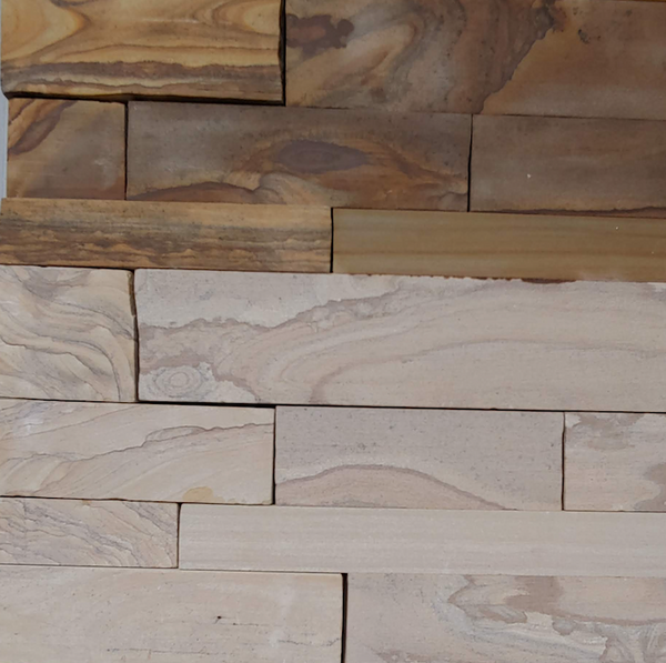 Timber Creek Ledge Thin Veneer - Sawn Face Drystack - Brown and Beige - Flats