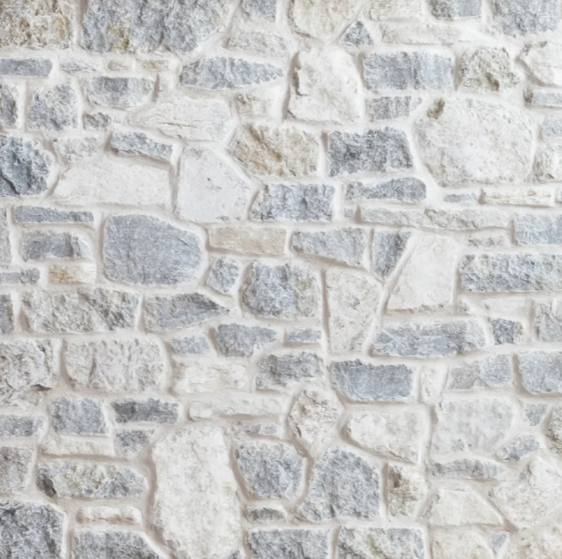 Weatheredge Limestone Olde Mill Estate Blend with White Weatheredface Accent - Tumbled - Flats