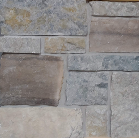 Weatheredge Limestone Thin Veneer with Brown Limestone Accent - Sawn Height (2 1/4", 5", 7 3/4", 10 1/2") - Corners