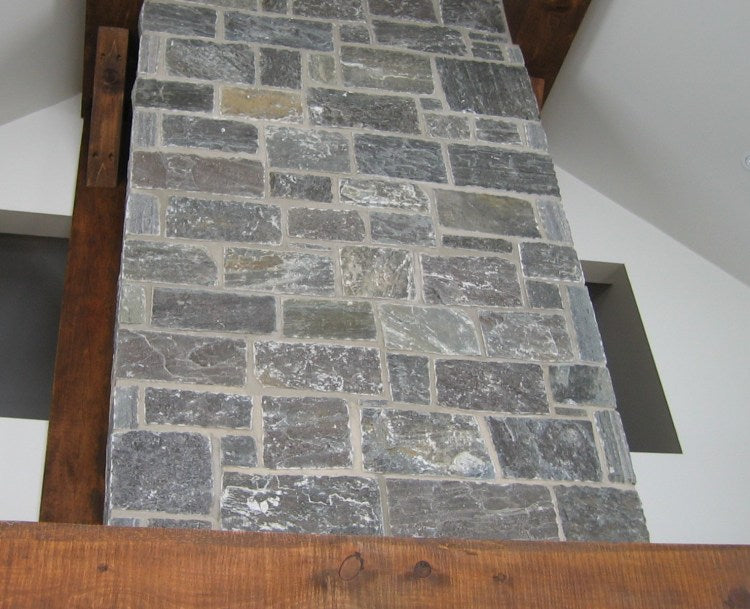 Elite Blue Granite Squared Tumbled Thin Veneer - Corners
