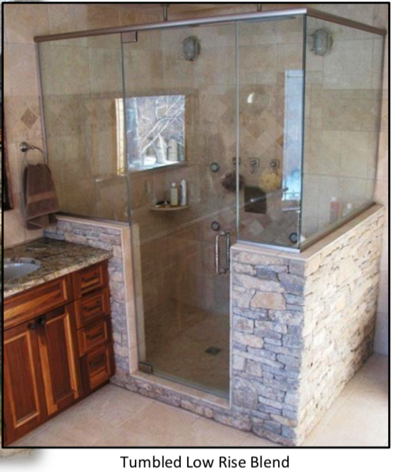 Harvest Gold Limestone Olde Mill Blend - Thin Veneer Stone - Tumbled - Corners