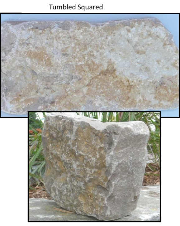 Harvest Gold Limestone - Tumbled Squared Thin Veneer - Corners