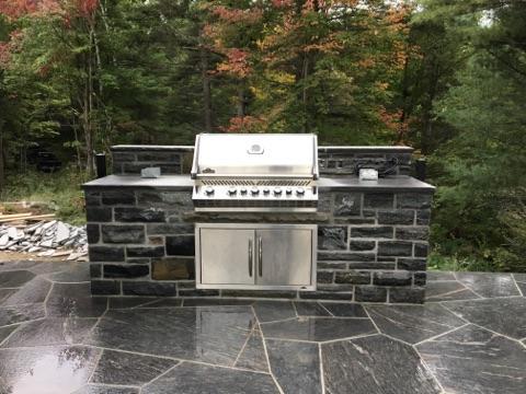 Elite Blue Granite Thin Veneer - Split Face Sawn Height - Flats