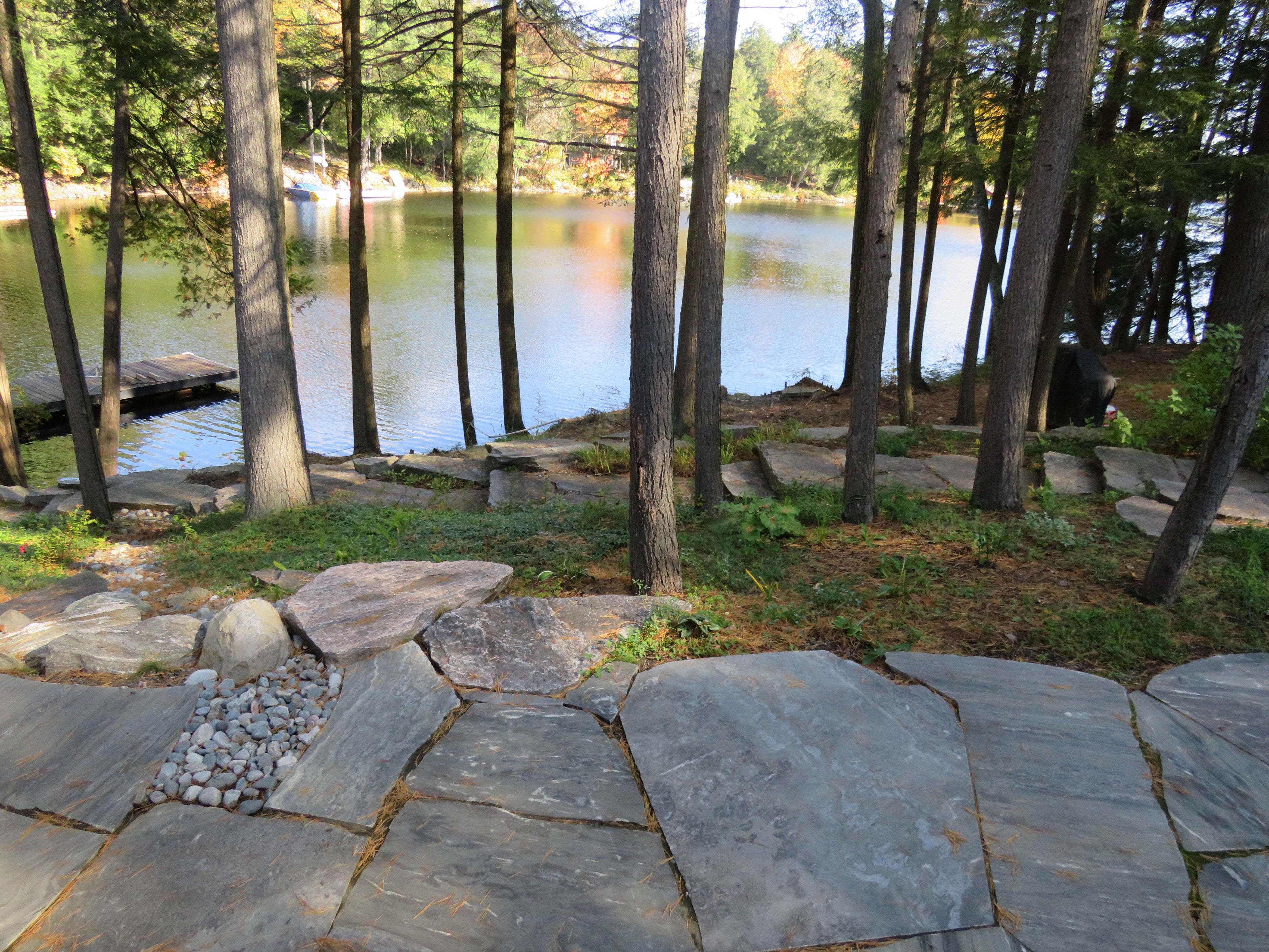 Elite Blue Granite Flagstone, Random Oversized, Sawn and Textured Finish