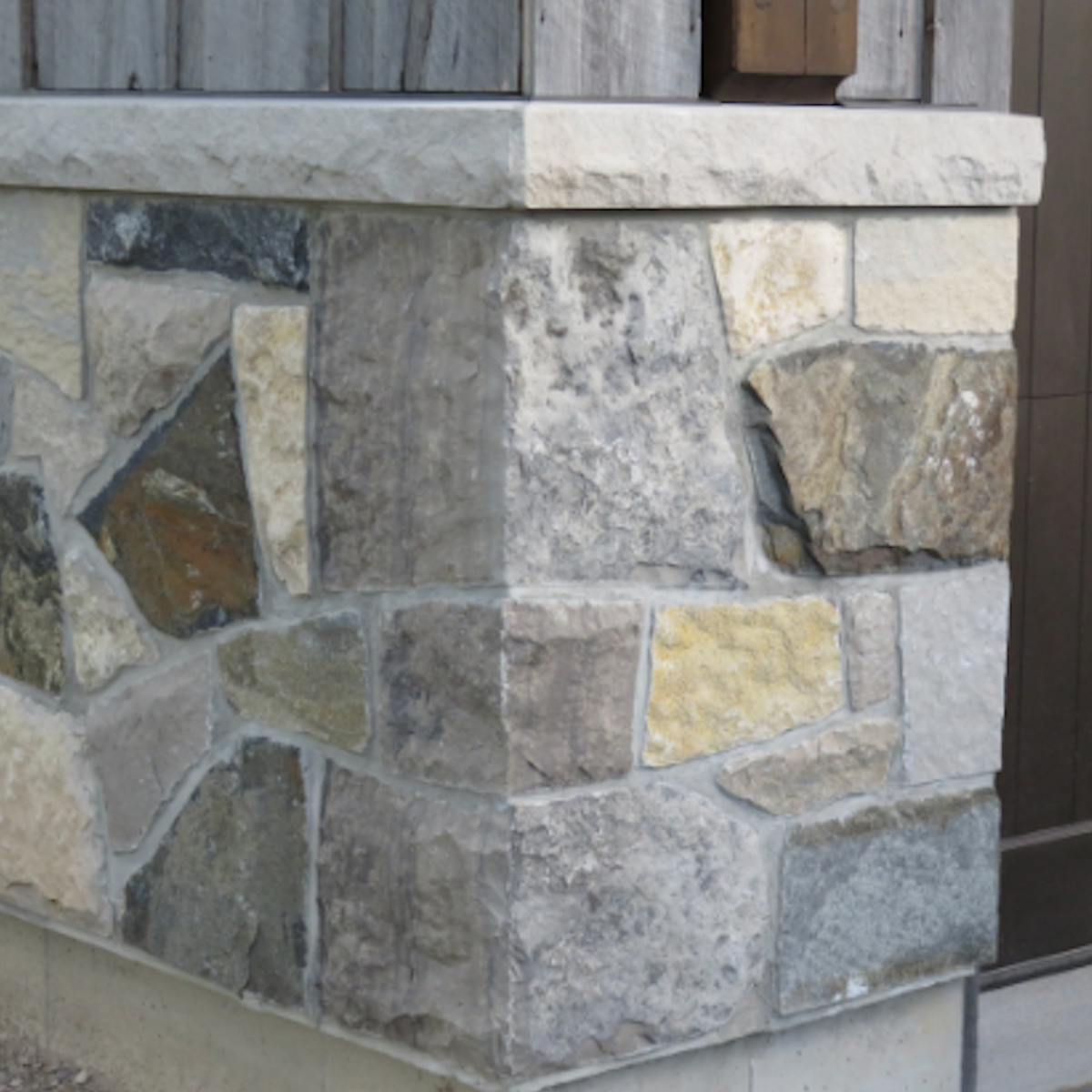 Harvest Gold Ledgerock with Squares and Recs, and Colonial Classic Ran